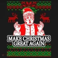 Make Christmas Great Again Santa Trump Ugly T-Shirt thumb 7