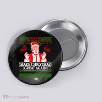 Make Christmas Great Again Santa Trump Ugly Button thumb 0