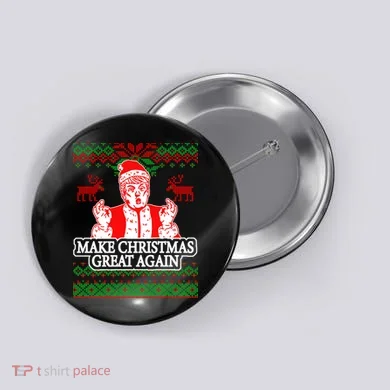 Make Christmas Great Again Santa Trump Ugly Button