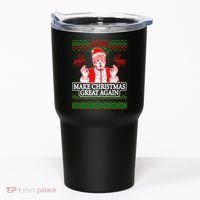 Make Christmas Great Again Santa Trump Ugly Tumbler thumb 0