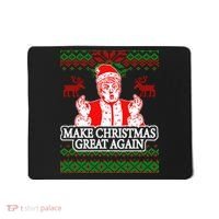 Make Christmas Great Again Santa Trump Ugly Mousepad thumb 0