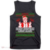 Make Christmas Great Again Santa Trump Ugly Tank Top thumb 0