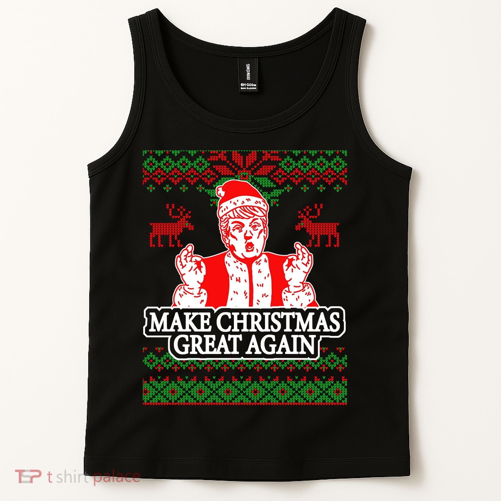 Make Christmas Great Again Santa Trump Ugly Tank Top
