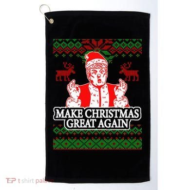 Make Christmas Great Again Santa Trump Ugly Golf Towel