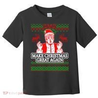 Make Christmas Great Again Santa Trump Ugly Toddler T-Shirt thumb 0