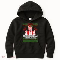 Make Christmas Great Again Santa Trump Ugly Kids Hoodie thumb 0