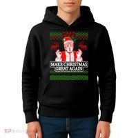 Make Christmas Great Again Santa Trump Ugly Kids Hoodie thumb 4