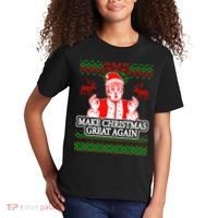 Make Christmas Great Again Santa Trump Ugly Kids T-Shirt thumb 2