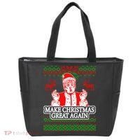 Make Christmas Great Again Santa Trump Ugly Tote Bag thumb 0