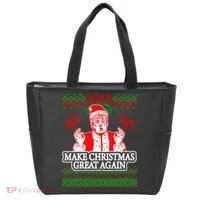 Make Christmas Great Again Santa Trump Ugly Tote Bag thumb 0