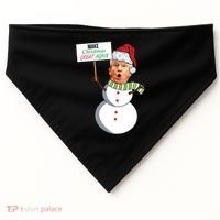 Make Christmas Great Again Trump Snowman USA-Made Doggie Bandana thumb 0