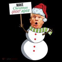 Make Christmas Great Again Trump Snowman Bucket Hat thumb 4