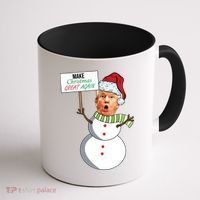 Make Christmas Great Again Trump Snowman Coffee Mug thumb 1