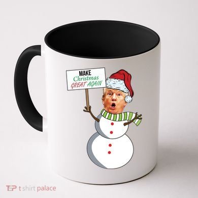 Make Christmas Great Again Trump Snowman Coffee Mug
