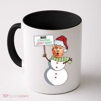 Make Christmas Great Again Trump Snowman Coffee Mug thumb 0