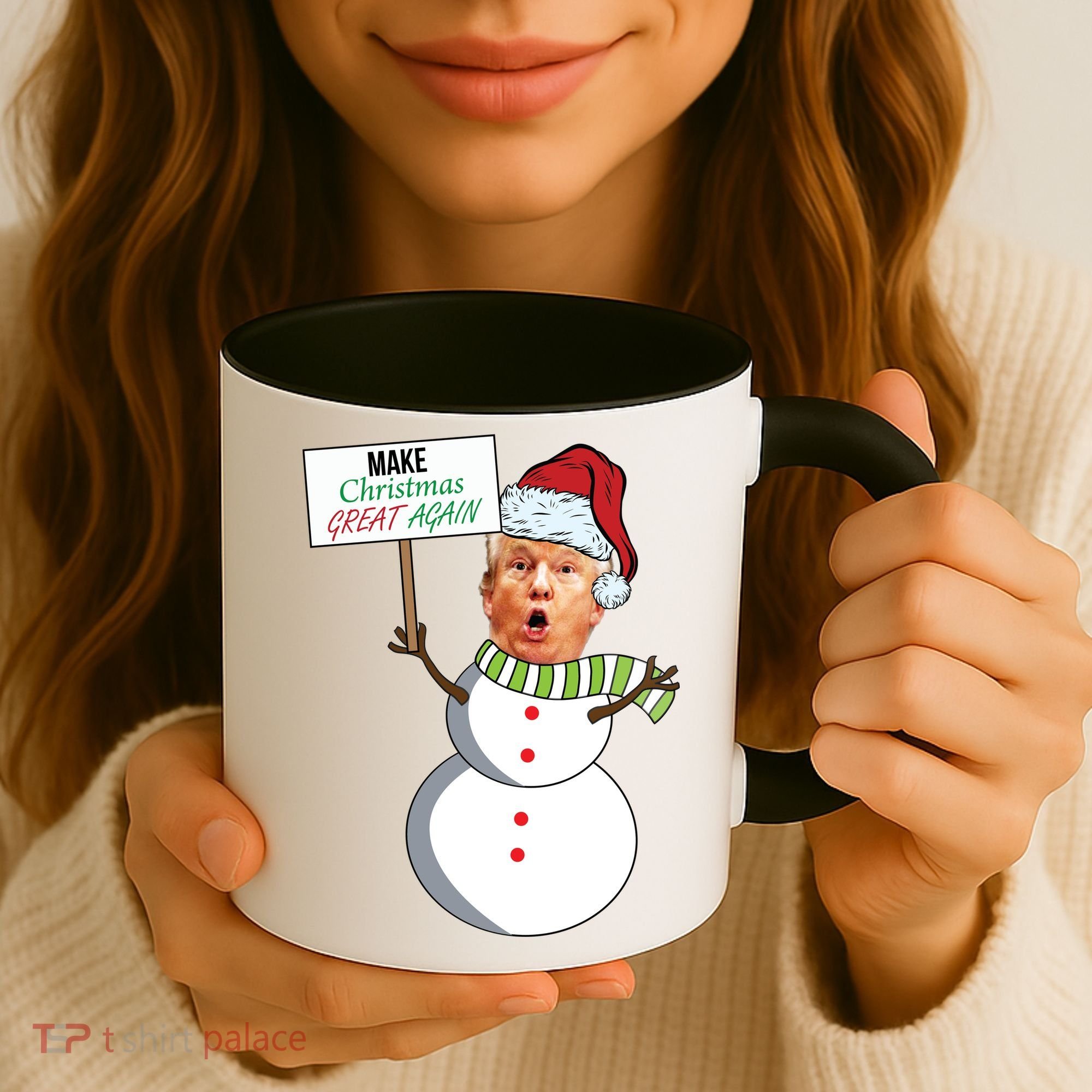 Make Christmas Great Again Trump Snowman Coffee Mug