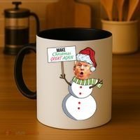 Make Christmas Great Again Trump Snowman Coffee Mug thumb 4