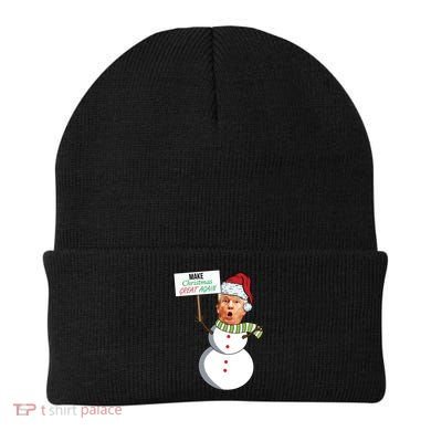 Make Christmas Great Again Trump Snowman Beanie