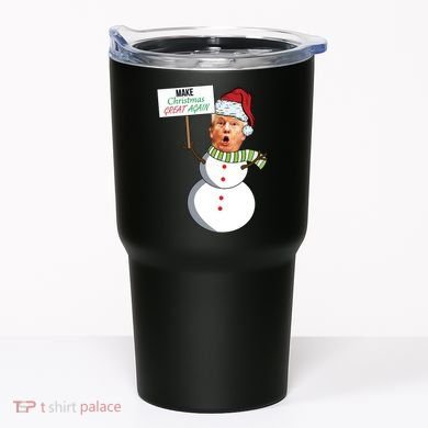 Make Christmas Great Again Trump Snowman Tumbler