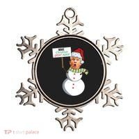 Make Christmas Great Again Trump Snowman Ornament thumb 0