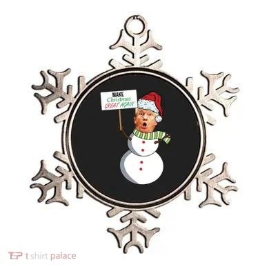 Make Christmas Great Again Trump Snowman Ornament