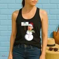 Make Christmas Great Again Trump Snowman Women's Tank Top thumb 2