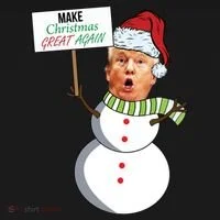 Make Christmas Great Again Trump Snowman Toddler Hoodie thumb 2