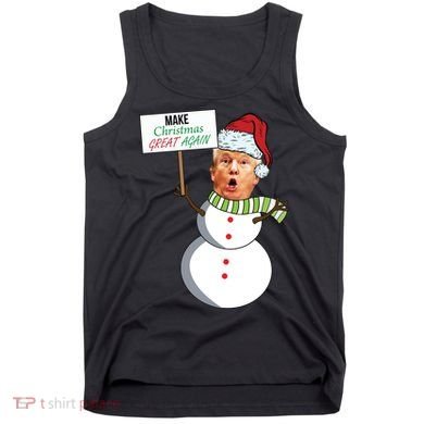 Make Christmas Great Again Trump Snowman Tank Top
