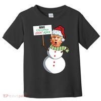 Make Christmas Great Again Trump Snowman Toddler T-Shirt thumb 0