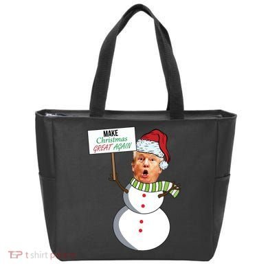 Make Christmas Great Again Trump Snowman Tote Bag