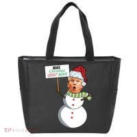 Make Christmas Great Again Trump Snowman Tote Bag thumb 0
