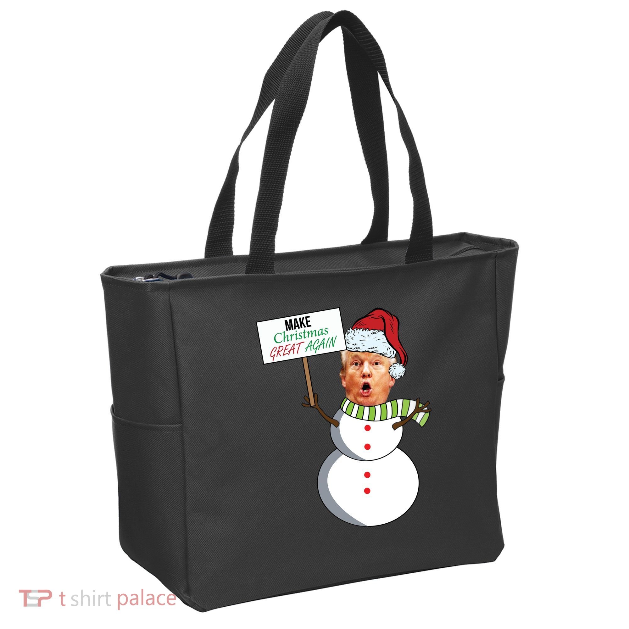 Make Christmas Great Again Trump Snowman Tote Bag