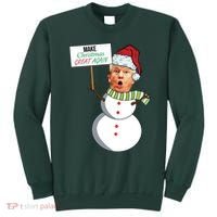 Make Christmas Great Again Trump Snowman Sweatshirt thumb 0