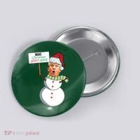 Make Christmas Great Again Trump Snowman Button thumb 0