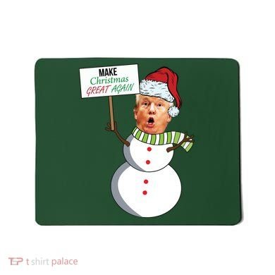 Make Christmas Great Again Trump Snowman Mousepad