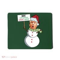 Make Christmas Great Again Trump Snowman Mousepad thumb 0