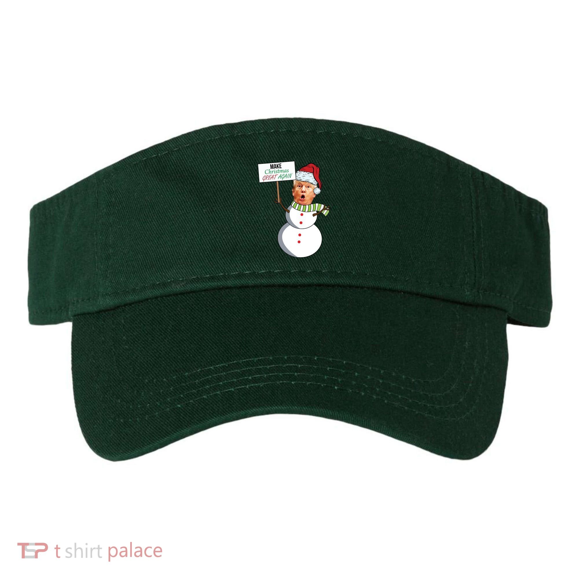 Make Christmas Great Again Trump Snowman Visor