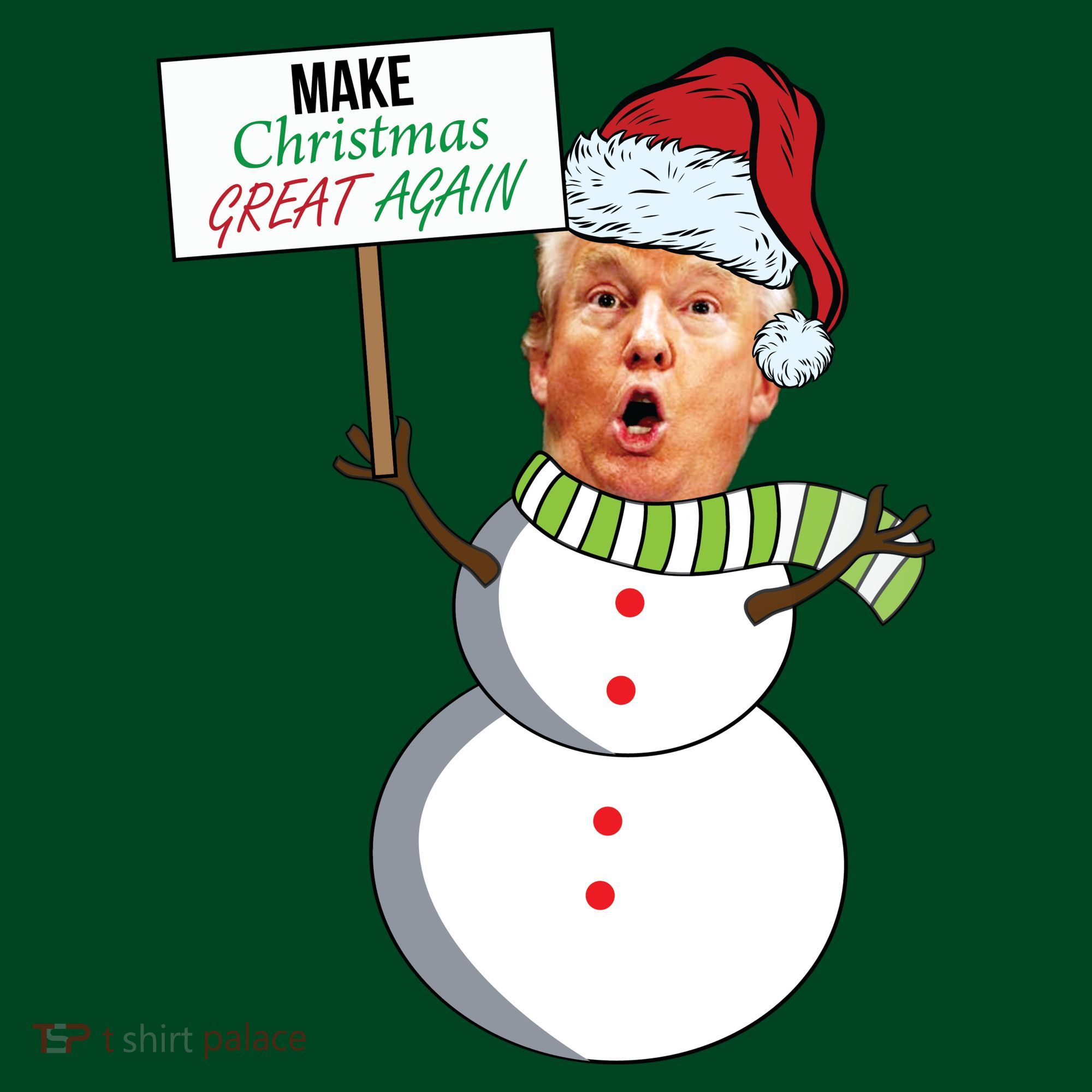 Make Christmas Great Again Trump Snowman Visor