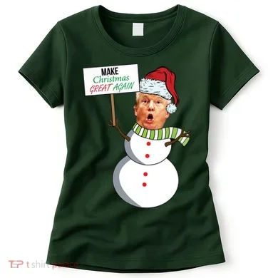 Make Christmas Great Again Trump Snowman Women's T-Shirt