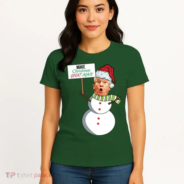 Make Christmas Great Again Trump Snowman Women's T-Shirt