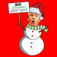 Make Christmas Great Again Trump Snowman Santa Hat thumb 1
