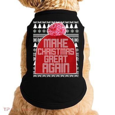 Make Christmas Great Again Ugly Christmas Sweater Design Doggie Tank