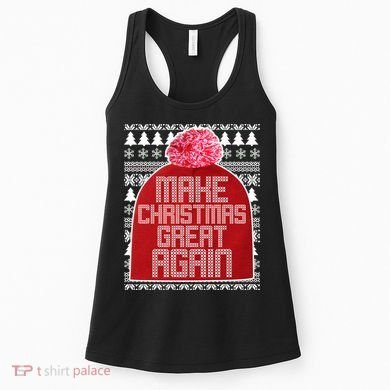 Make Christmas Great Again Ugly Christmas Sweater Design Women's Tank Top