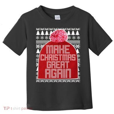 Make Christmas Great Again Ugly Christmas Sweater Design Toddler T-Shirt