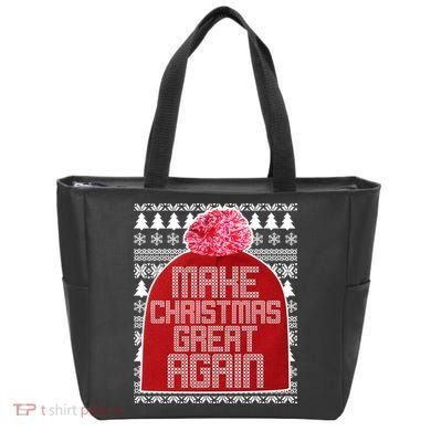 Make Christmas Great Again Ugly Christmas Sweater Design Tote Bag