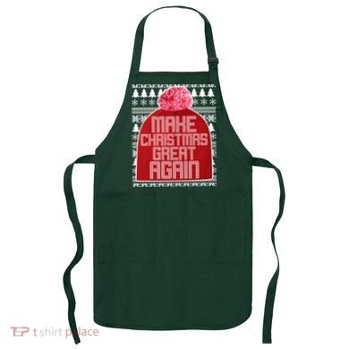 Make Christmas Great Again Ugly Christmas Sweater Design Apron