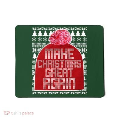 Make Christmas Great Again Ugly Christmas Sweater Design Mousepad
