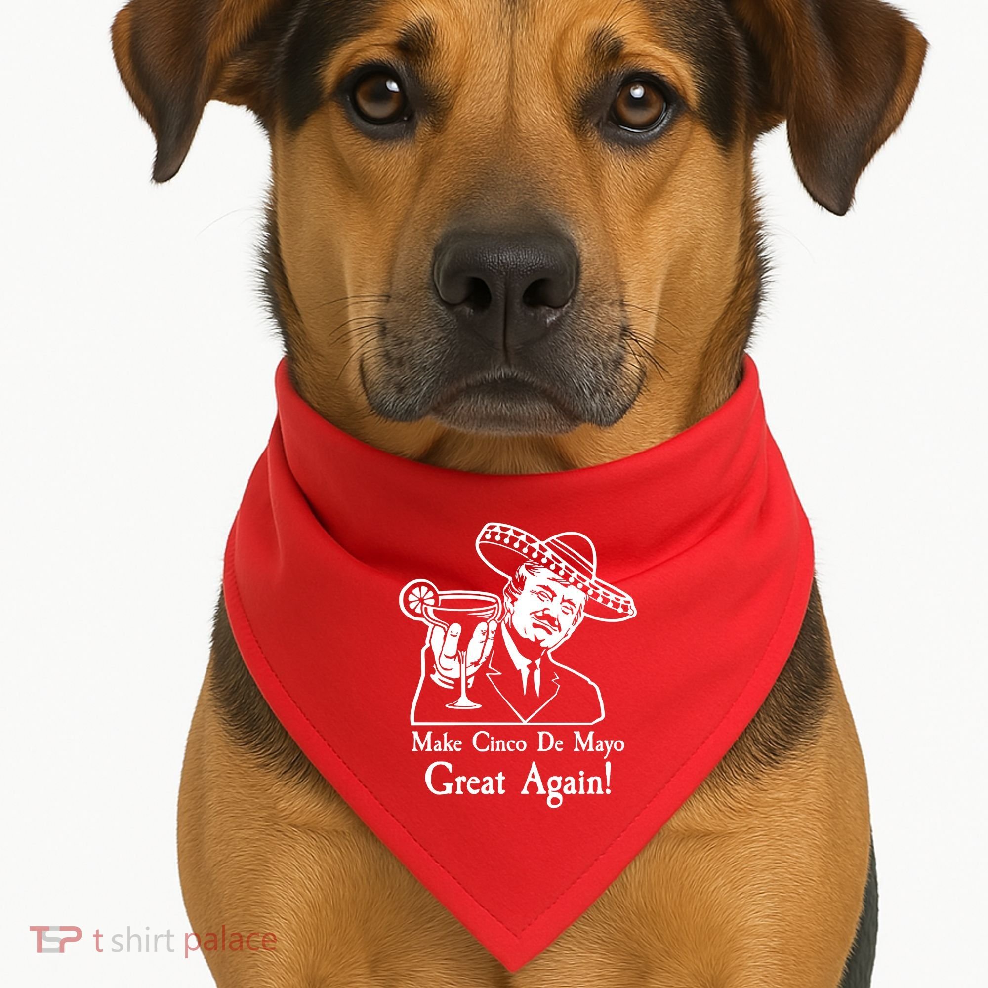 Make Cinco De Mayo Great Again President Donald Trump USA-Made Doggie Bandana