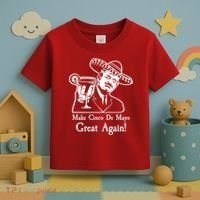 Make Cinco De Mayo Great Again President Donald Trump Toddler T-Shirt thumb 3