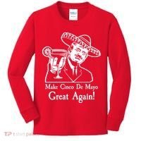 Make Cinco De Mayo Great Again President Donald Trump Kids Long Sleeve Shirt thumb 0